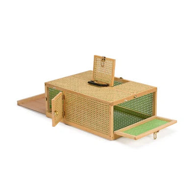 12-14 Bird Rattan Carrying Basket (Crown)