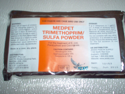 Trimethoprim/Sulfa Powder (MedPet) 100 grams powder